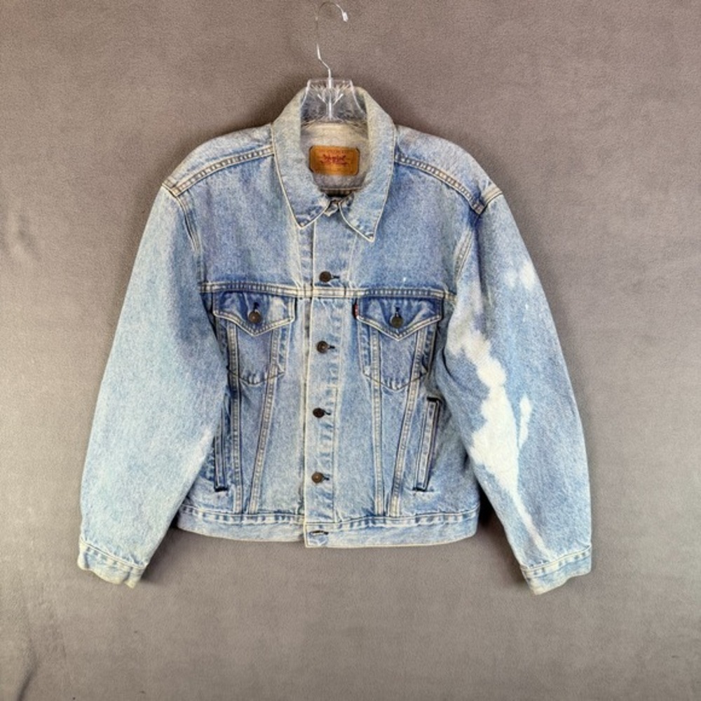VTG Levis Mens Denim Trucker Jacket 44R USA Made 80s Grunge Retro‎ Cowboy 70506